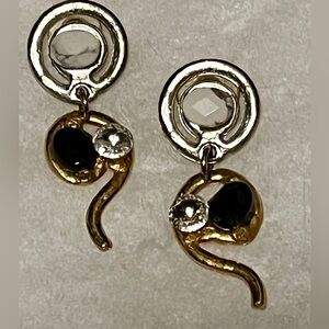 Elegant Gold and Silver Earrings ~ Vintage